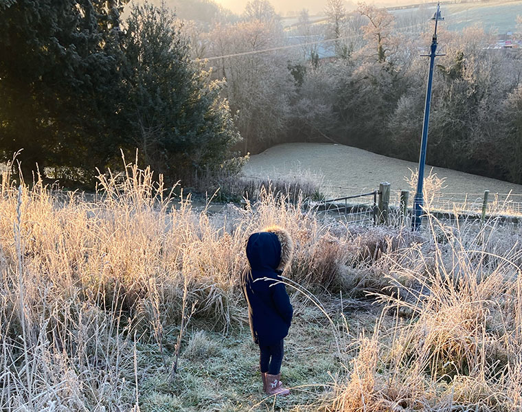 Worcestershire home in the snow
